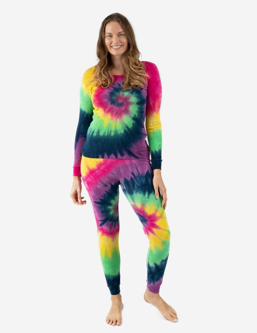 Women's Rainbow Mix Tie Dye Cotton Pajamas – Leveret Clothing