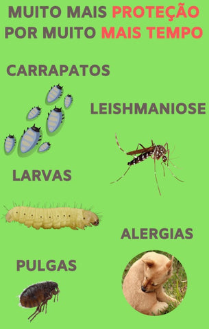 Coleira para Pulgas e Carrapatos | Leishmaniose | Larvas