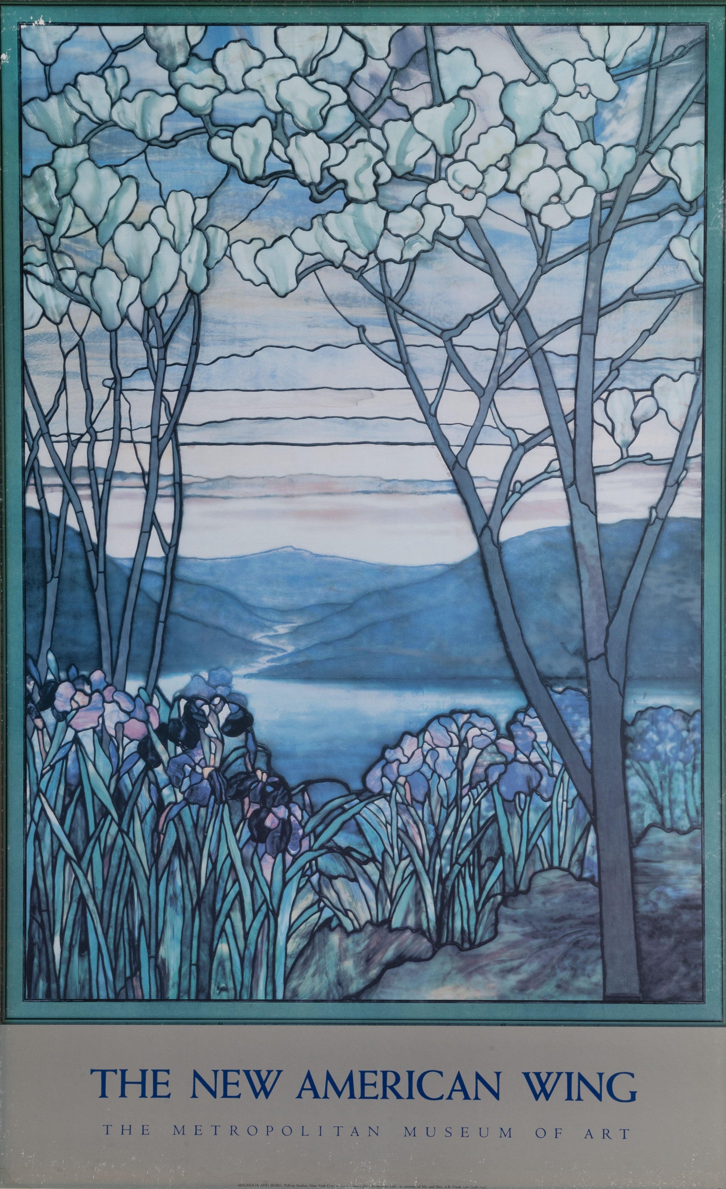 Louis Comfort Tiffany-magnolia Trees and Irises.stained Glass