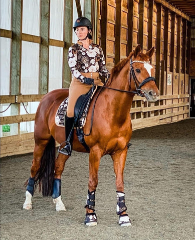 rebel equestrian about me dressage saddle pad set 