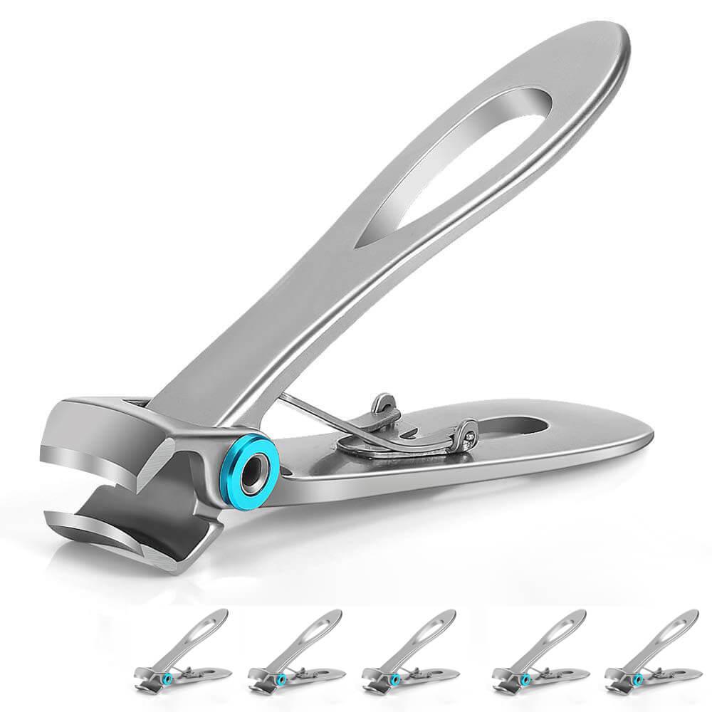 Amazon.com : Toenail Clippers for Thick Nails, Sharp Angled Nail Clipper  for Seniors, Ergonomic Large Nail Clippers for Men - Heavy Duty Toe Nail  Clippers with Catcher-Easier Trimming, No Splash（Sliver） : Beauty