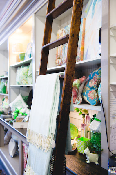 Original ladders at Eloise Trading Company