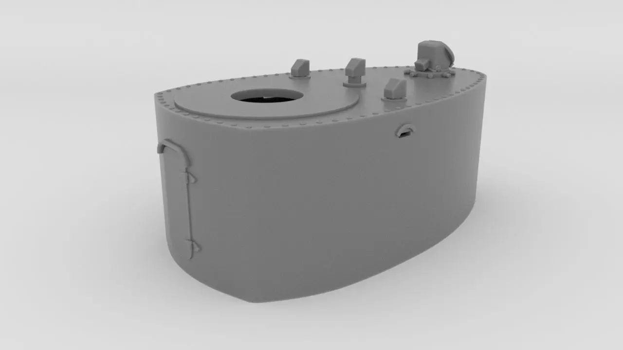1/100 DKM Prinz Eugen Deck 3 Aft RF Control Post - distefan 3d print