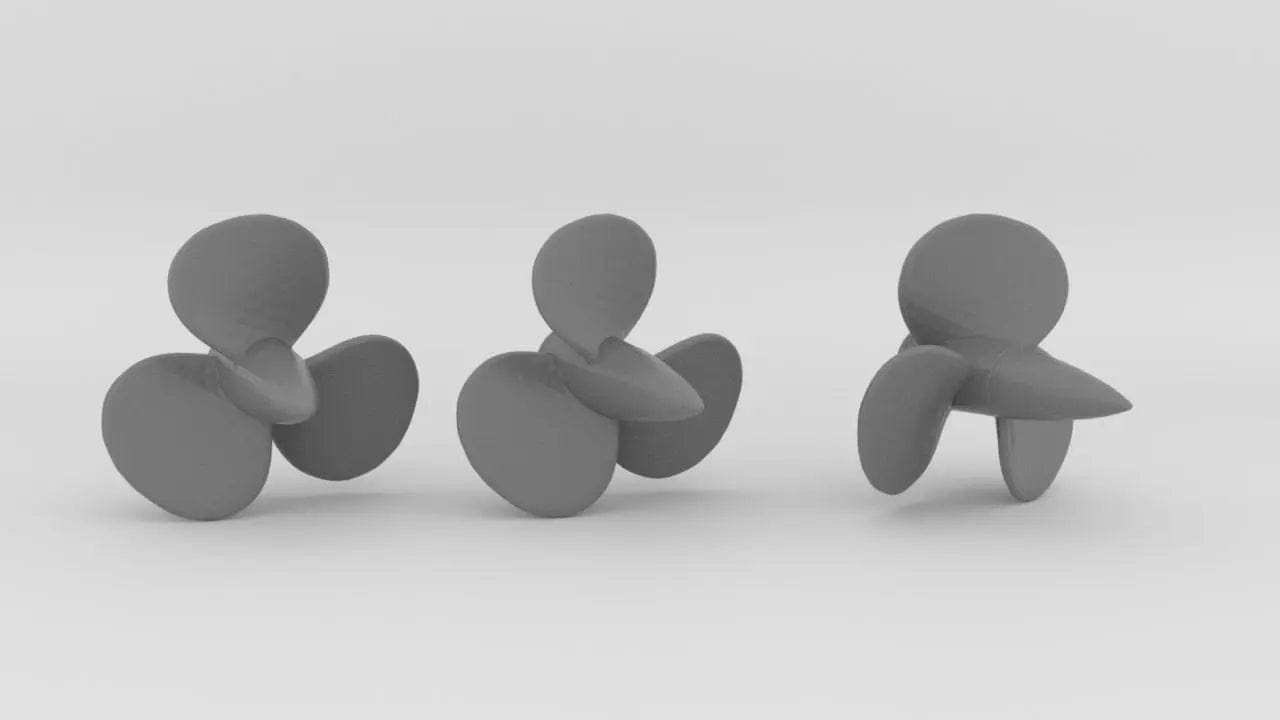 1/100 DKM Prinz Eugen Propellers w/o Bore Set - distefan 3d print