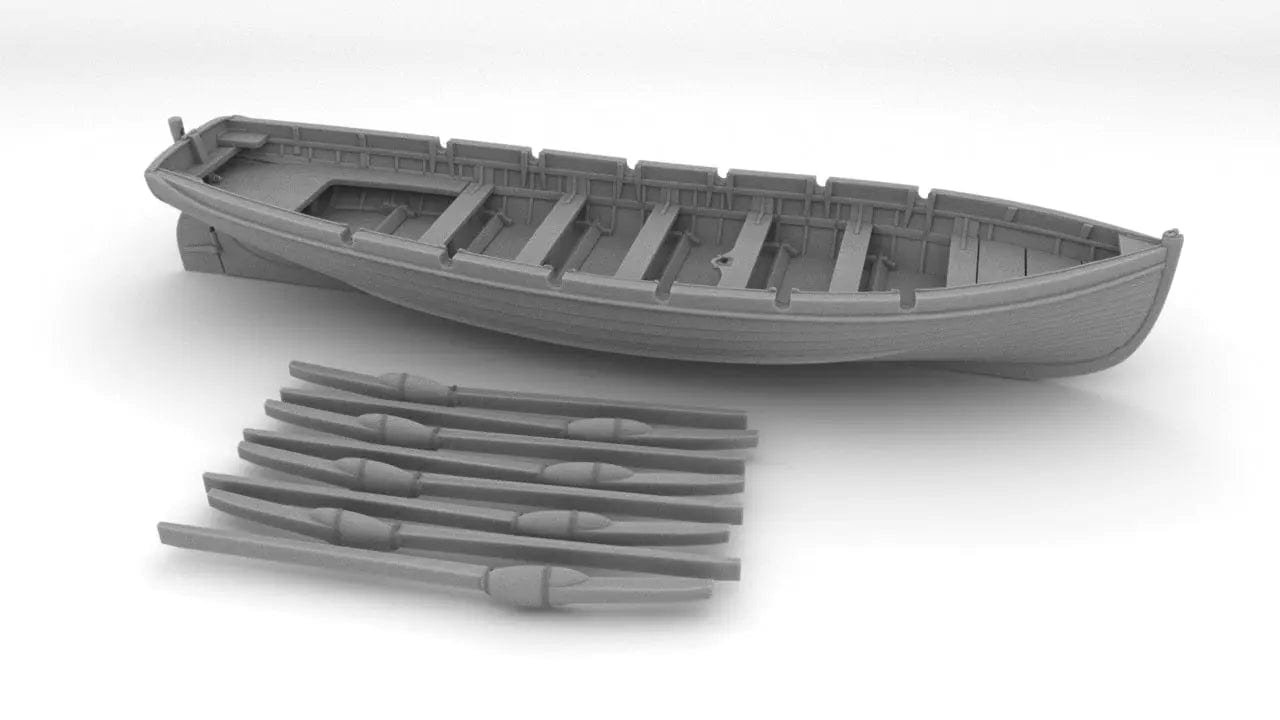 1/96 IJN 11m Cutter w. Paddles - distefan 3d print