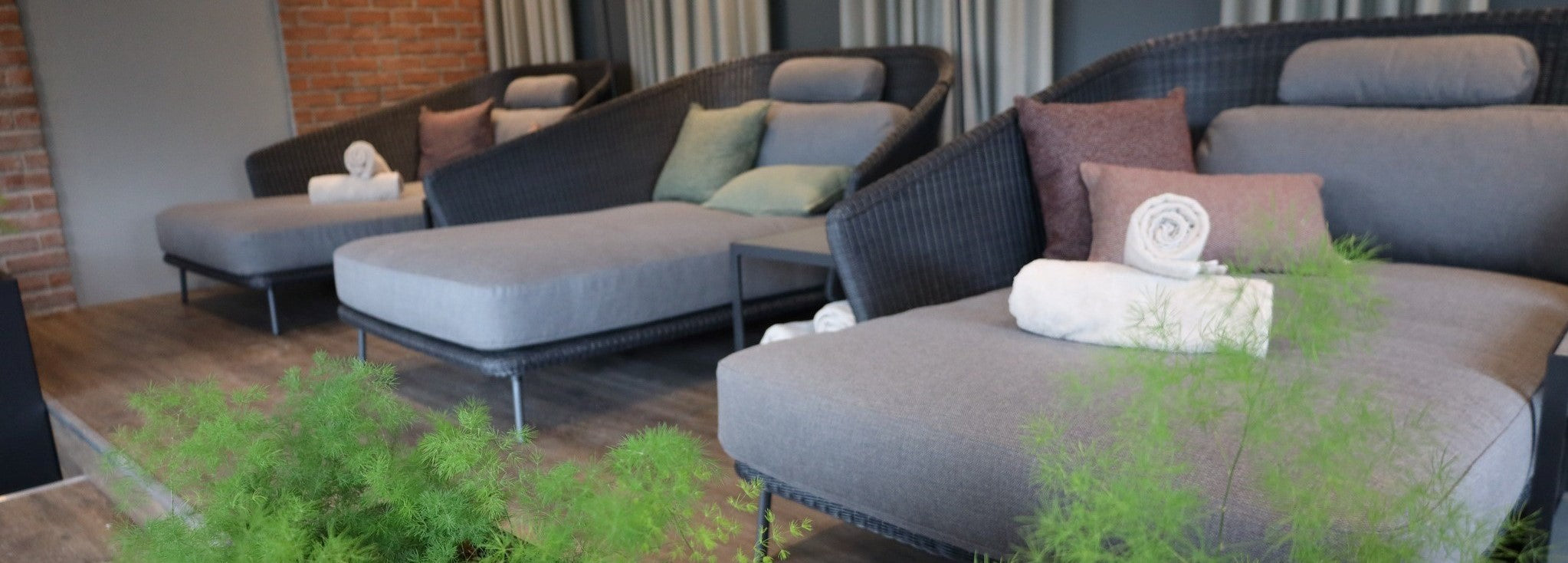 Three Cane-line Mega Daybeds at Hestraviken Spa