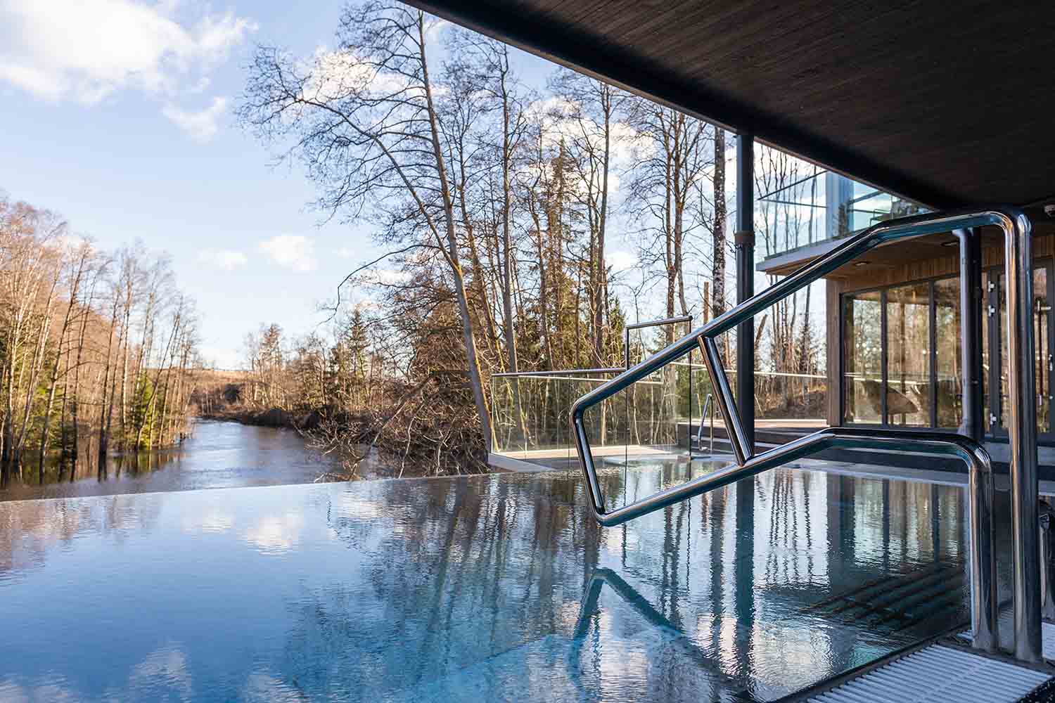 Hestraviken Riverside Spa view over lake and forest