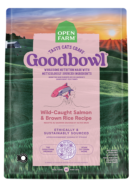 GoodBowl™ Wild-Caught Salmon & Brown Rice Recipe for Cats