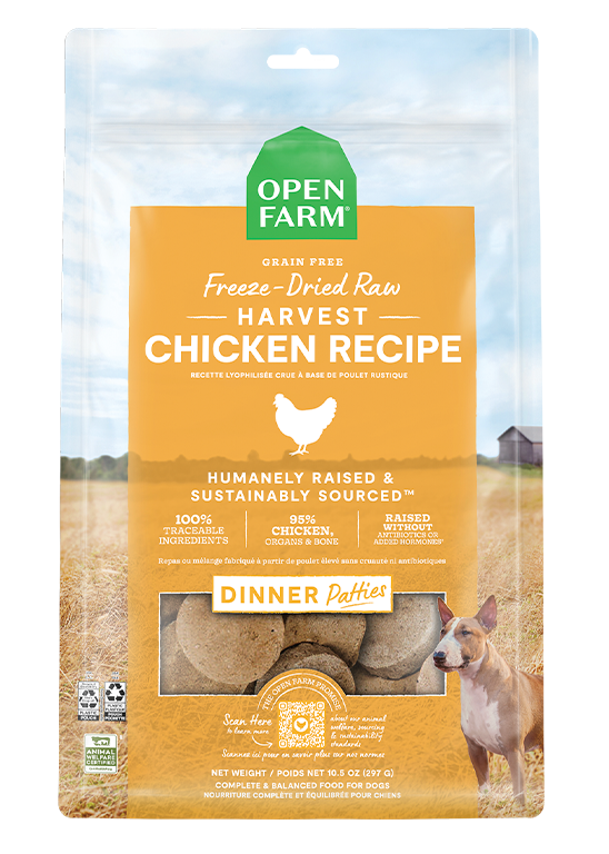 Harvest Chicken Freeze Dried Raw Patties for Dogs