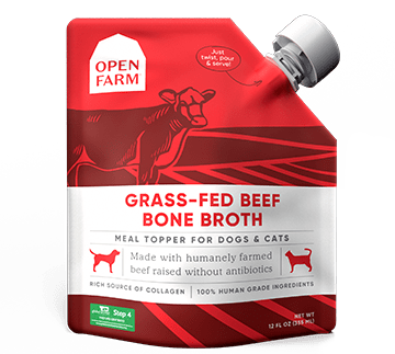 Bouillon d'os de bœuf nourri à l'herbe pour chiens auto