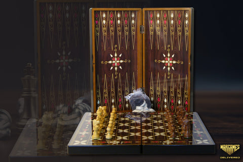 Pistachio Cluster Backgammon & Chess board