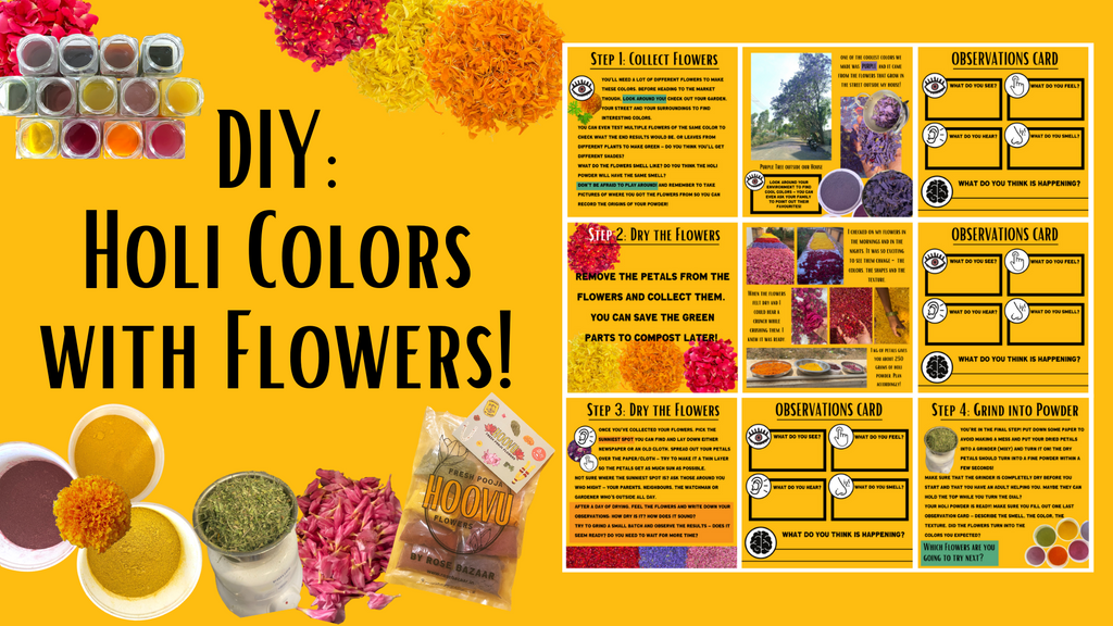 DIY Holi colors with flowers