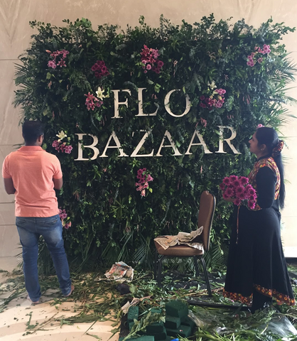 Rose Bazaar, Puja, workshop, ficci flo, mala, garland, jasmine, sevanthi, roses, marigold, employee, radha