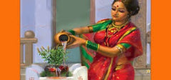 Tulsi garlands, Vishnu, worship, Tulsi mala, Tulsi leaves, rose bazaar, bangalore, pune 