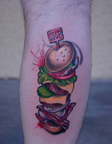 burger tattoo