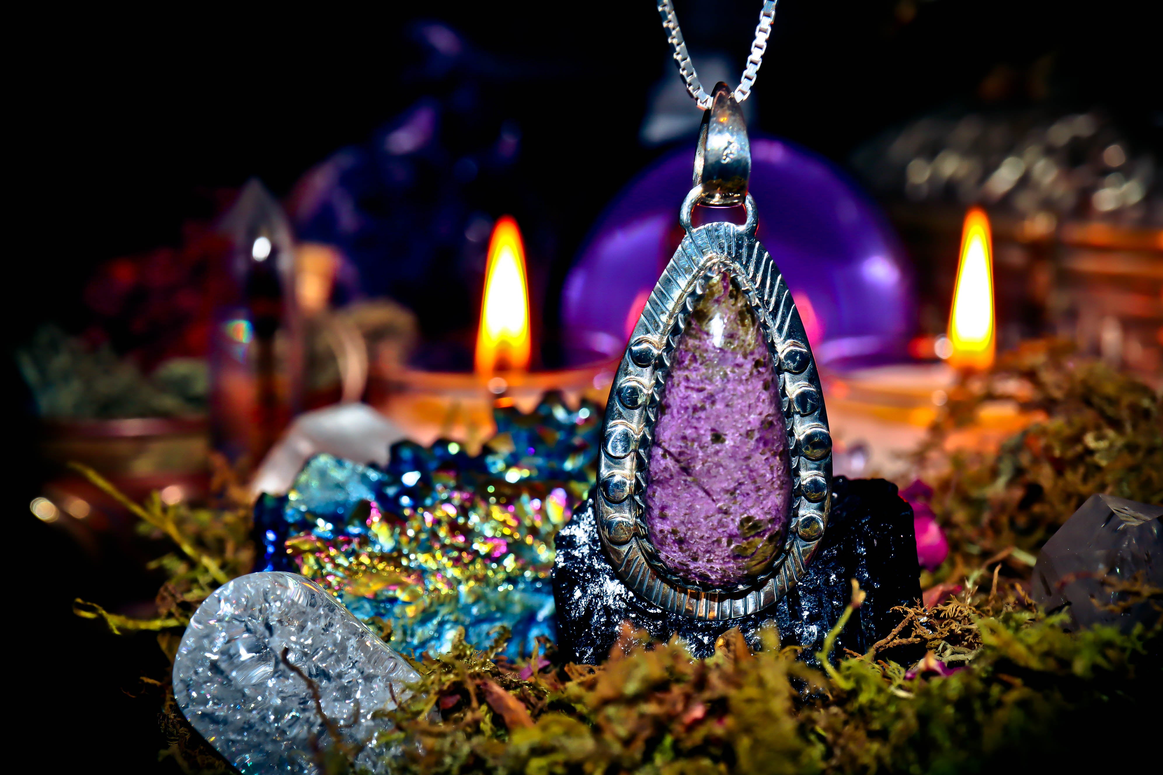 HEKATE Goddess Djinnya Elite Wealth Elorian 3rd Eye Psychic Amulet of Ancient Power! Genie of Granted Wishes! Conjure Raw Energy, Sacred Blessings, Good Luck! Sterling Silver!