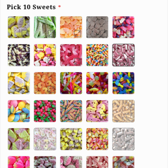 Pick and mix sweets options