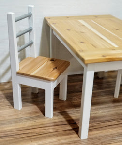 rustic childrens table and chairs