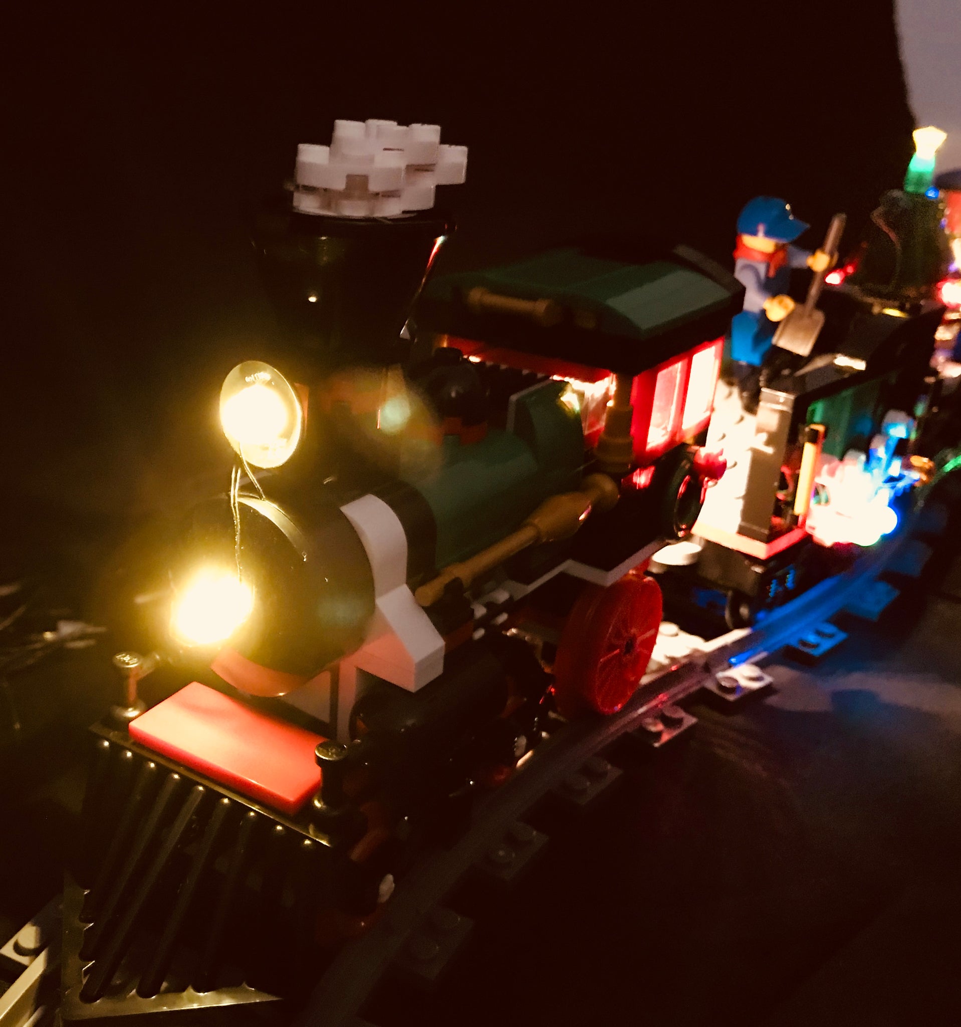 lego winter holiday train lights