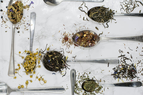 tea spoons, tea leaves, chamomile, sleep, rest, relax