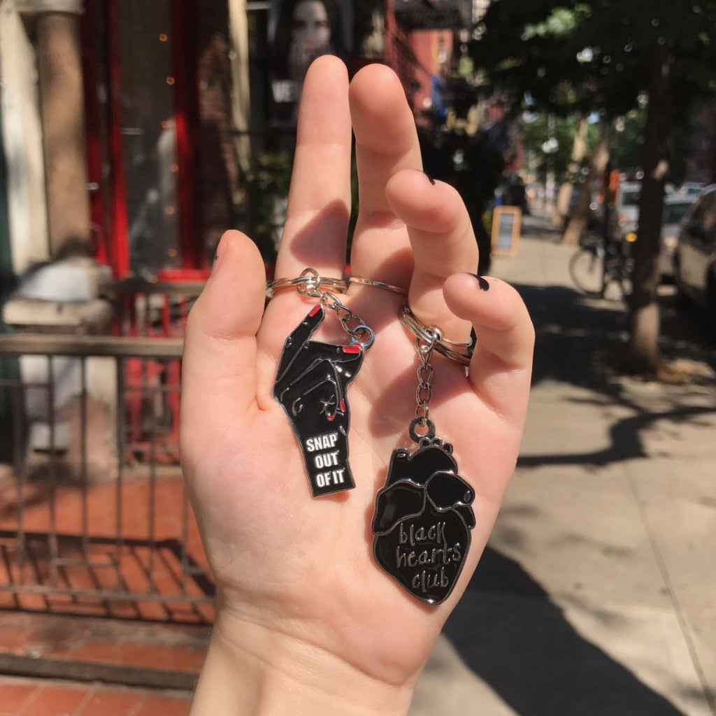 KEYCHAIN BLACK HEARTS CLUB