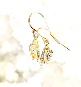 large angel wing earrings