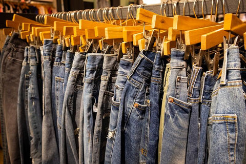 Rack of jeans