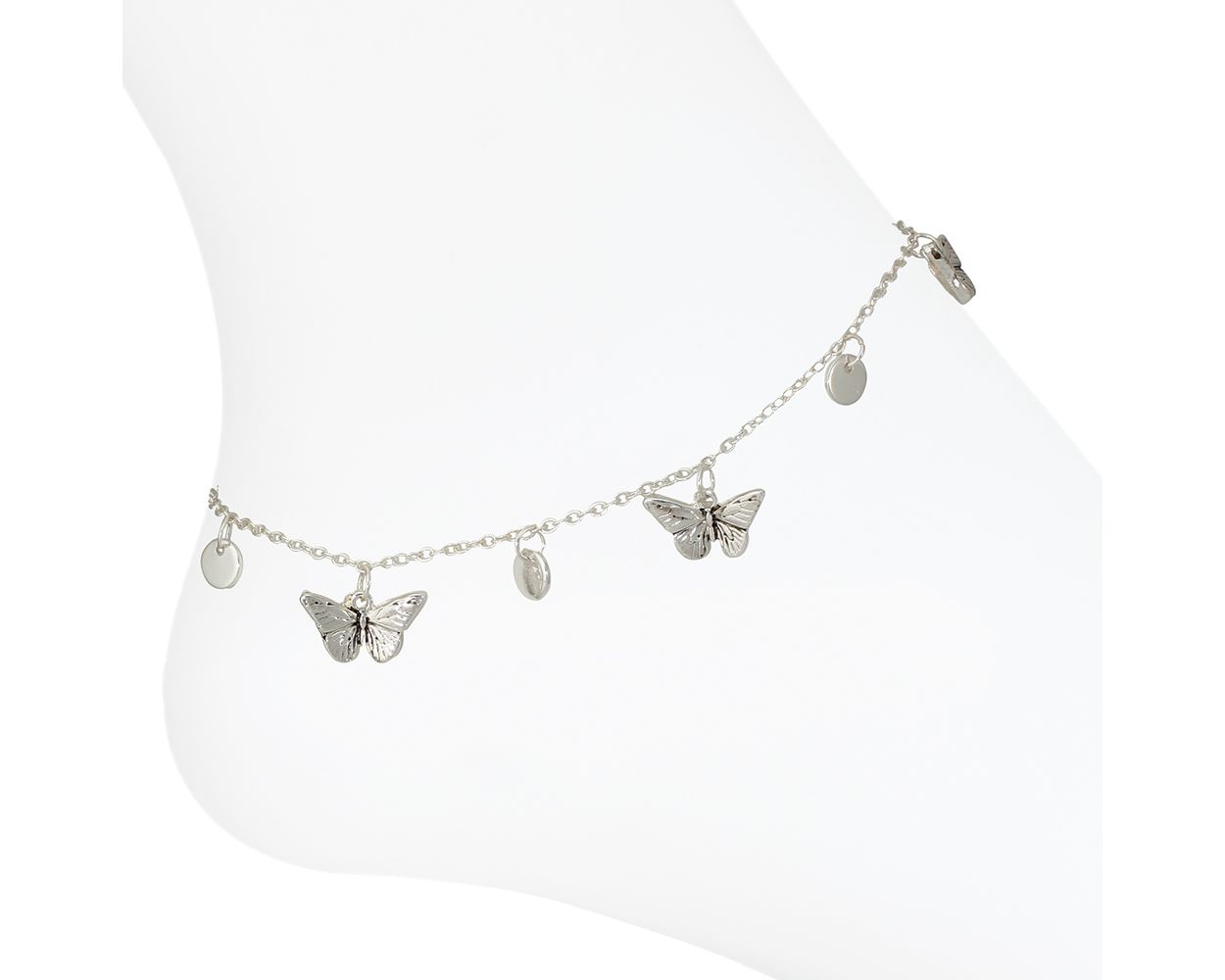Butterfly Disc Periwinkle Anklet