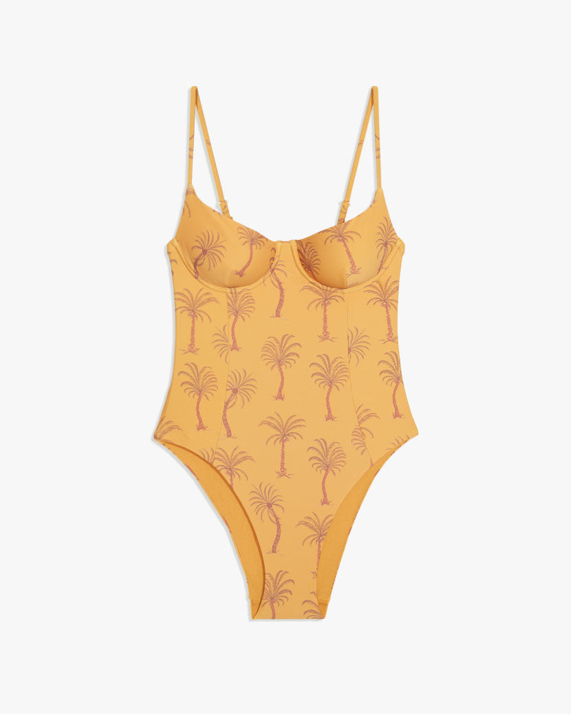 Isabella High-leg One Piece - XS Jungle Palms