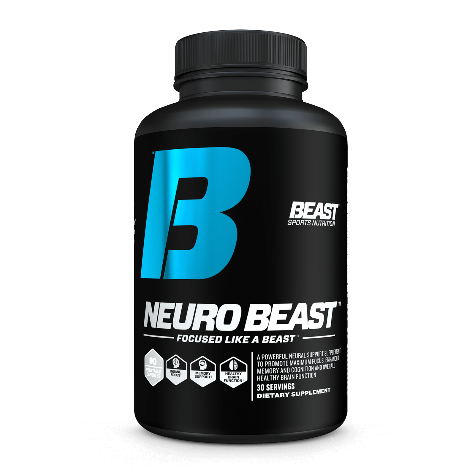 B T NEURO BEAST FOCUSED LIKE A BEAST" Ty WERFUL NEURAL SUPPORTS #ngRUMUTEMAXIMUMFUCUSE?;:"LW 5 e o e RGN0 KR T DIETARY SUPPLEMEN 