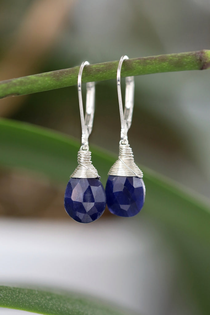 Blue Sapphire Earrings