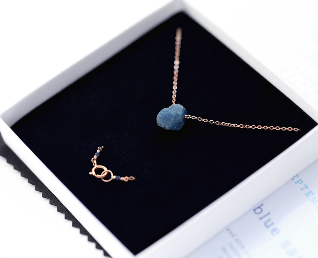 Raw Sapphire Necklace