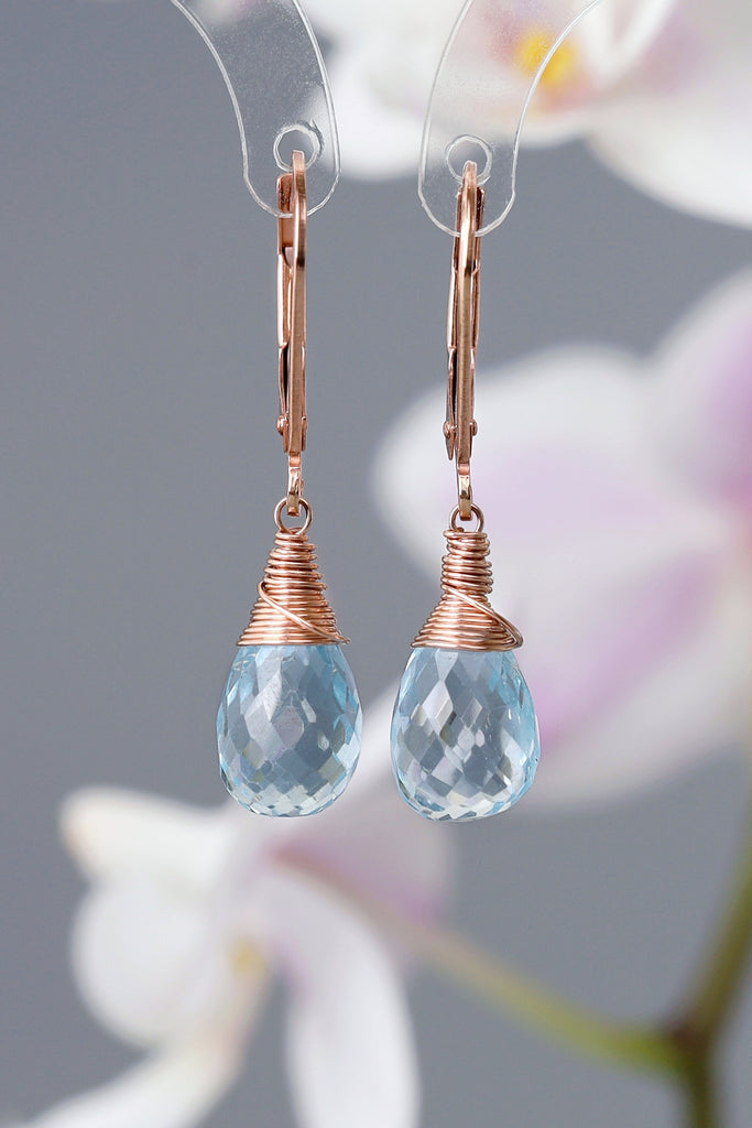 Sky Blue Topaz Earrings