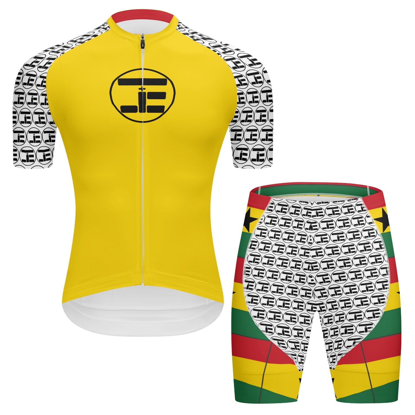 J+E Ghana Star Pro Cycling Jersey & Tights - Sew Lit Creations Brand Ltd.