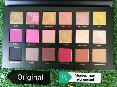 HUda Beauty Remastered Shades Original vs Fake