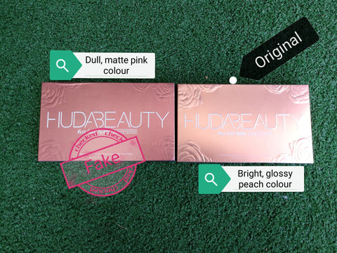 huda Beauty Remastered front cover original vs Fake