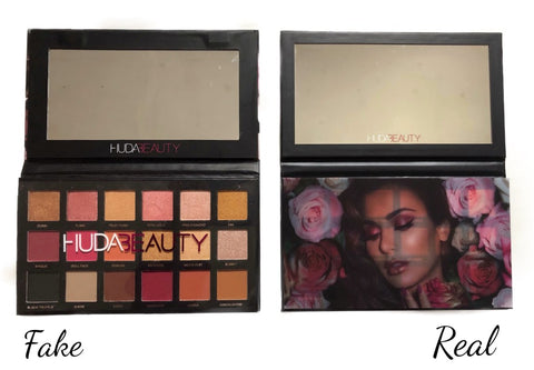 inside palette comparison huda rose gold remastered real vs fake