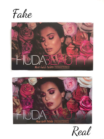 outer palette comparison huda rose gold remastered real vs fake