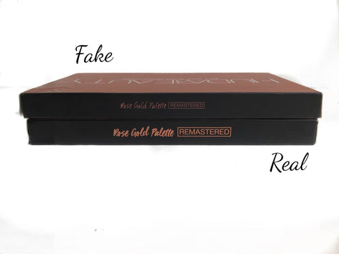 text comparison rose gold remastered real vs fake