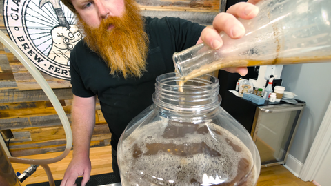 pitching yeast starter