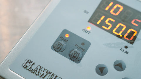 digital brewing controller set to 150 degrees fahrenheit