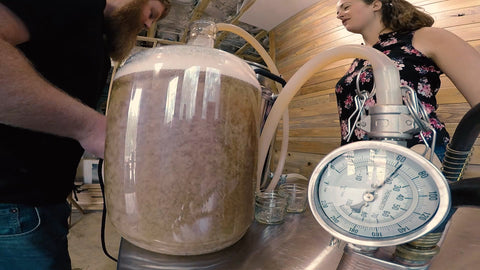 adding chilled wort to fermenter