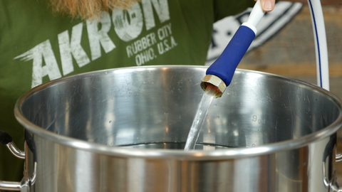 filling kettle with water