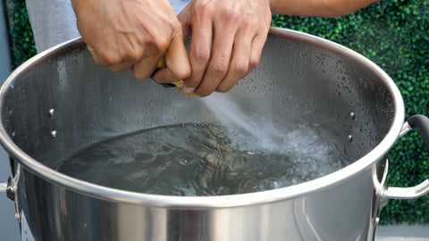 filling kettle with water