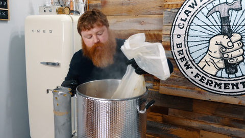 using a mesh bag for hops