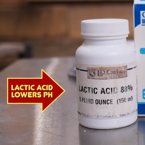 lactic acid lowers ph