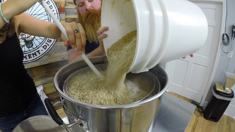 mashing in