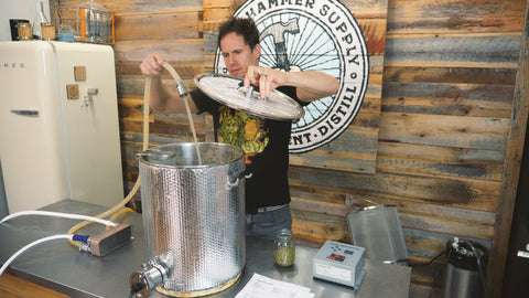 recirculating boiling wort to sanitize everything