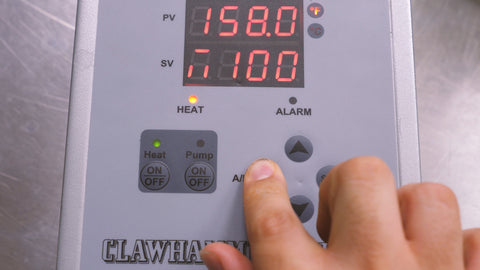 Setting our digital brewing controller to manual mode at 100% of power
