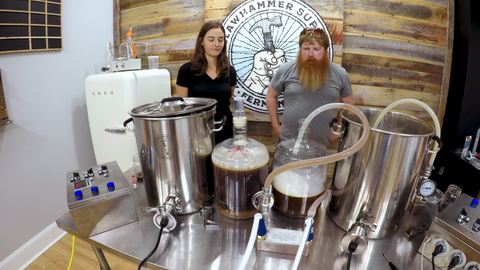 transferring wort to fermentation vessels